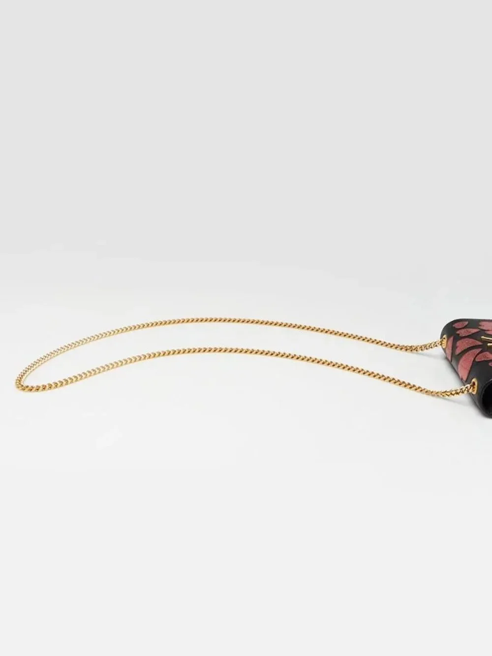Yves Saint Laurent Black Leather Small Kate Tassel Glitter Heart Bag
